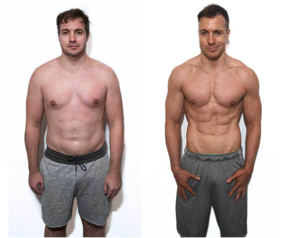 Bart voor en na: +8% spiermassa